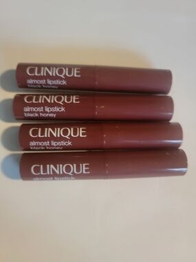 Clinique Almost Lipstick in Black Honey — Sheer Tinted Balm (Brown)